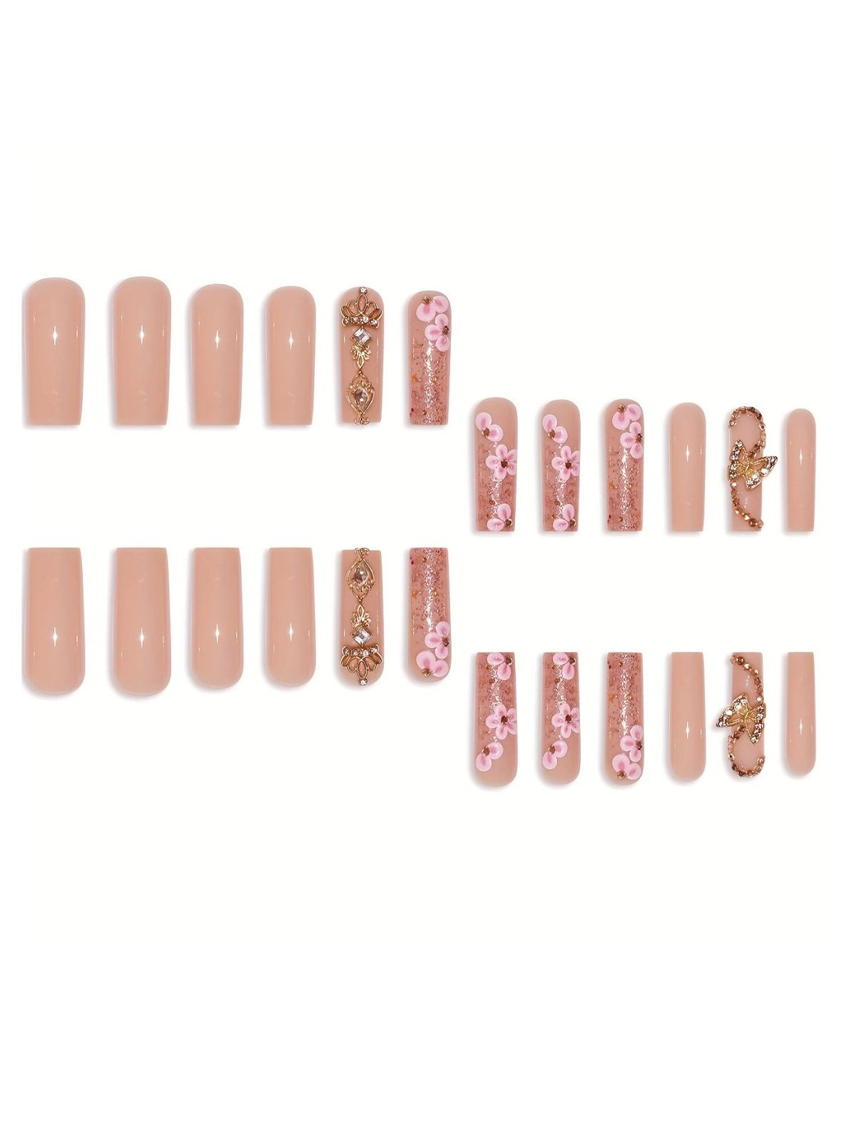 Crown Jewels Pink Nails