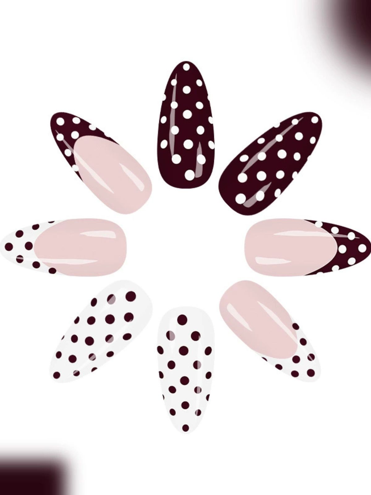 Dotted Darling Red Nails