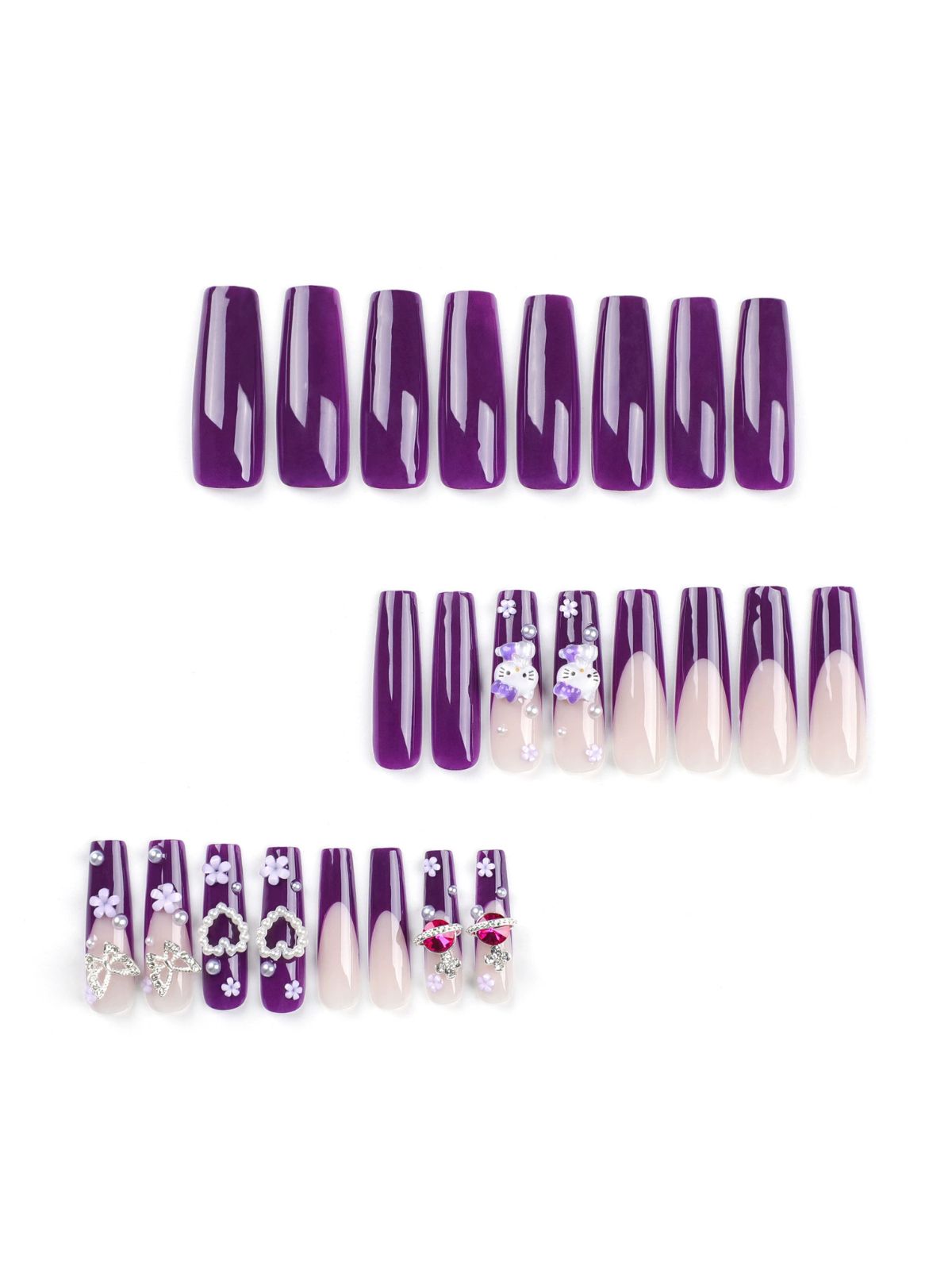 Cuteness Factor Purple Nails