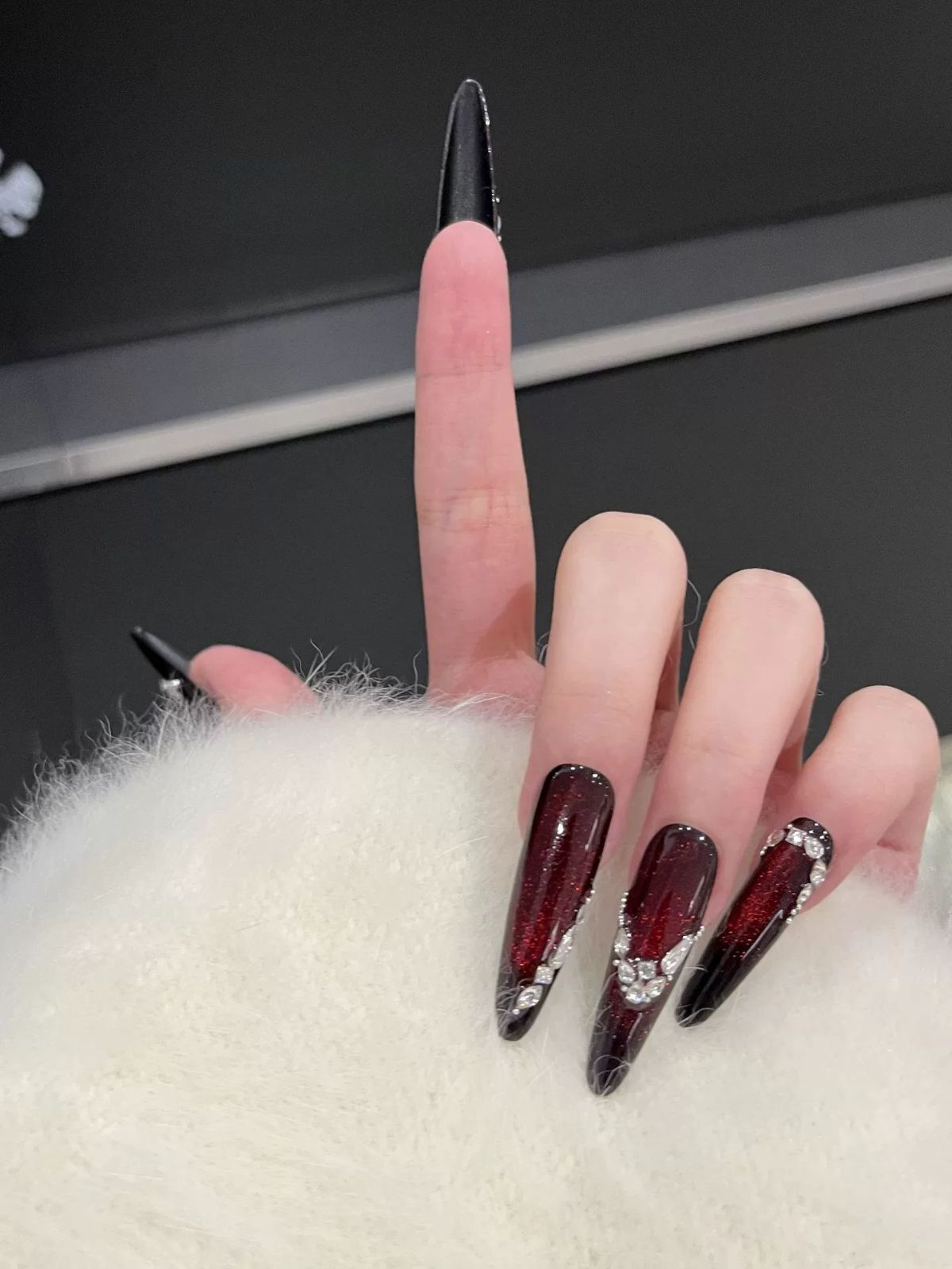 Burgundy Belle Red Nails