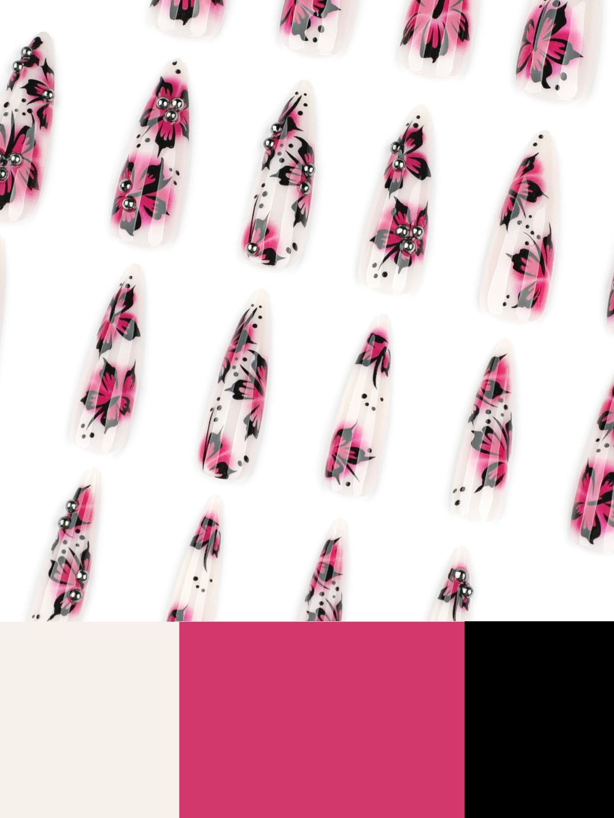 Floral Bliss Purple Nails