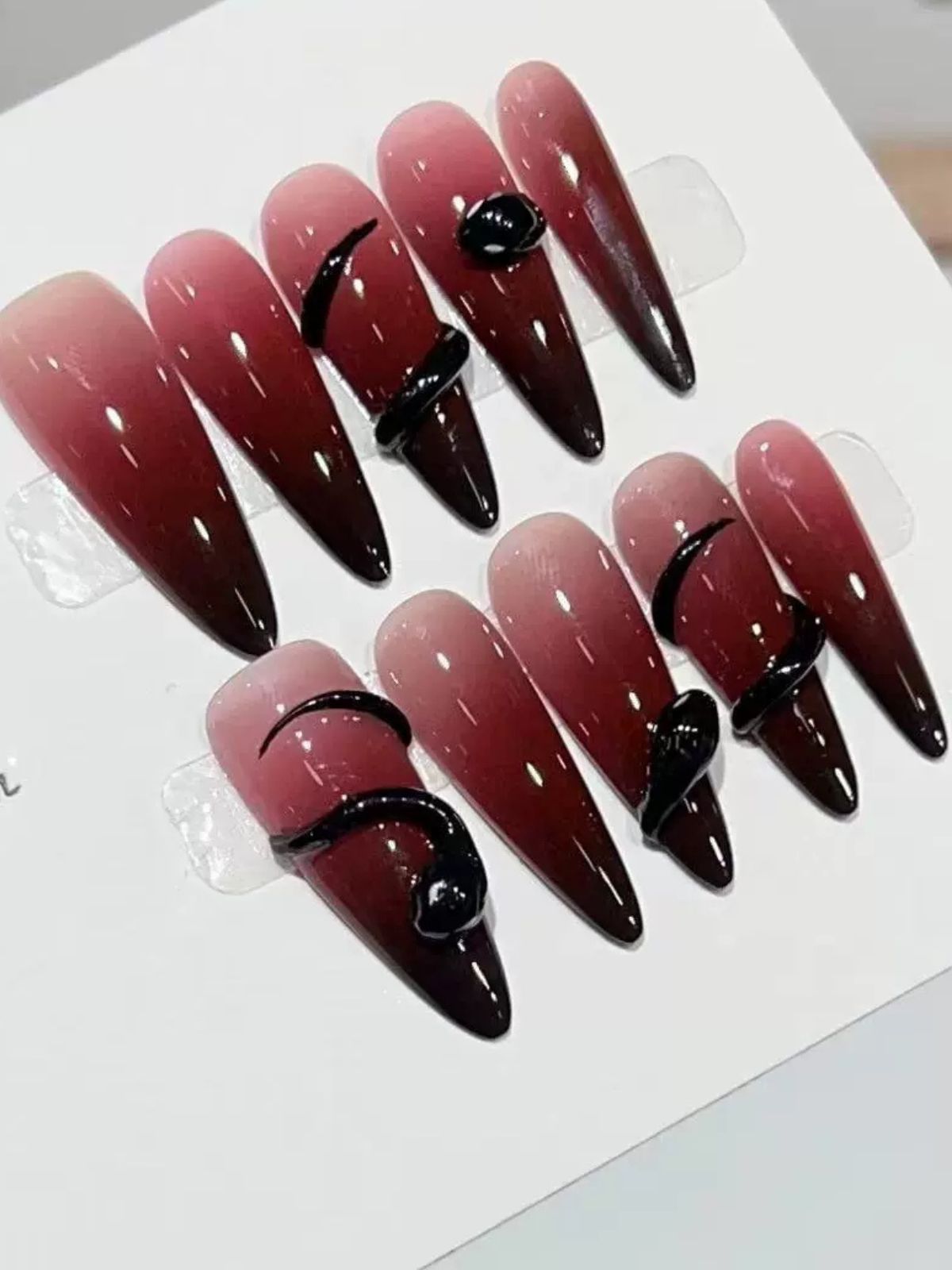 Viper Chic Red Nails