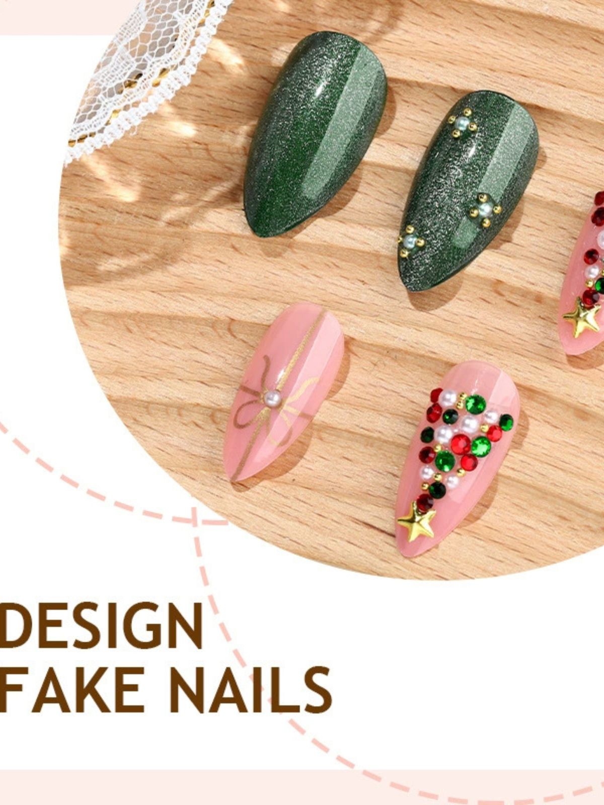 Holiday Pine Green Nails