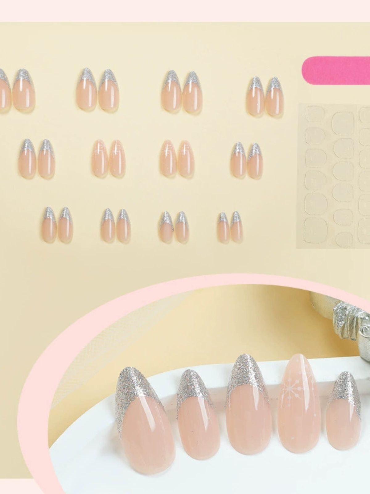 Winter Frost Silver Nails