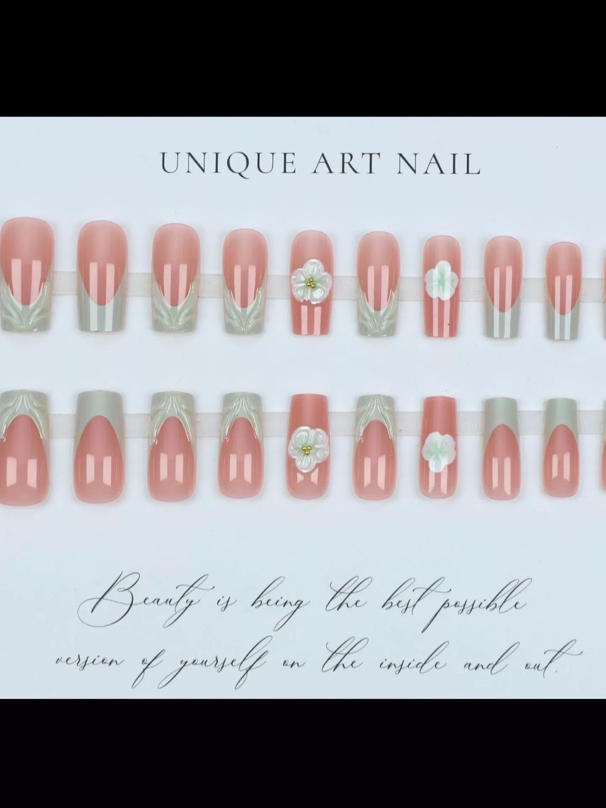 Sage Petal Green Nails