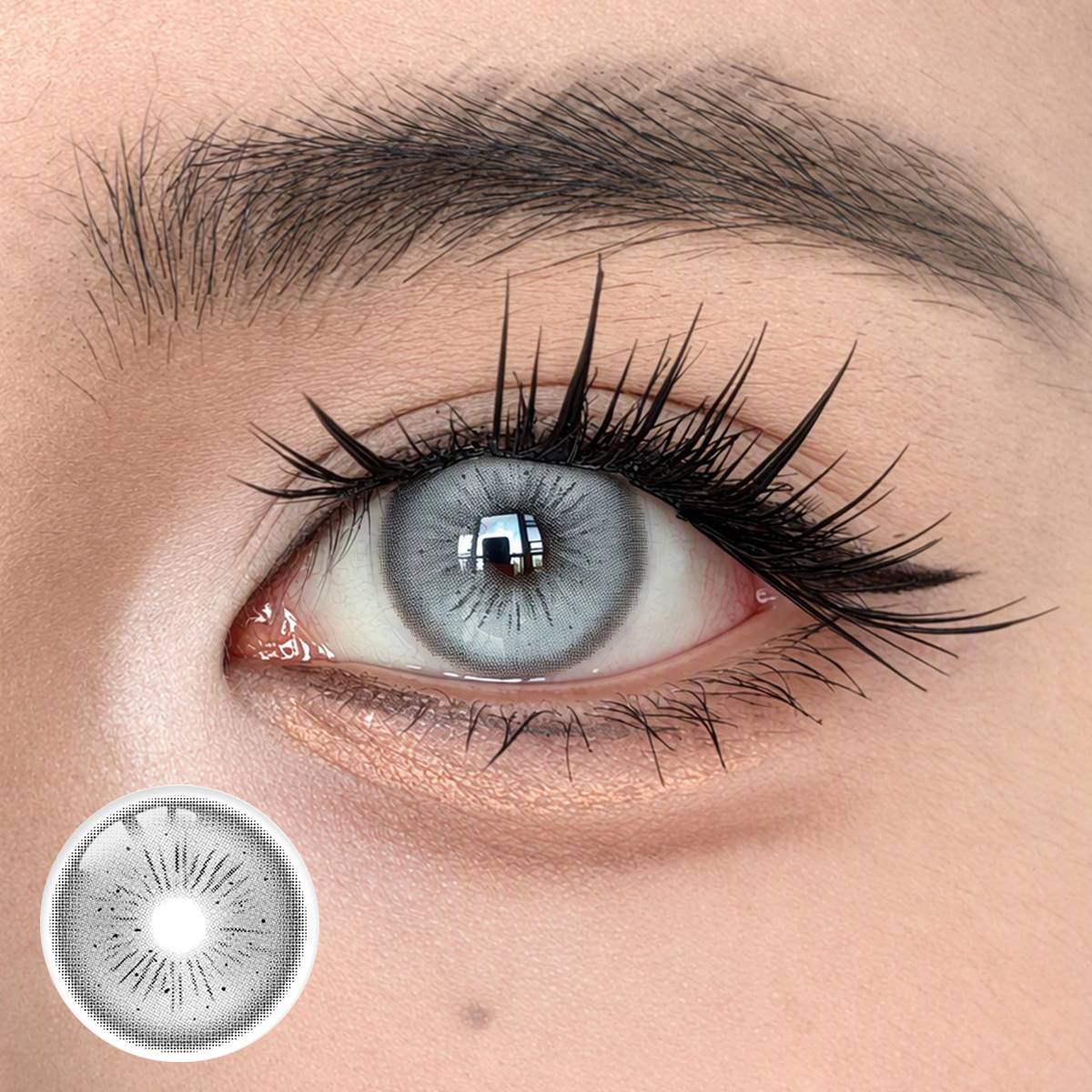 Inkwisp Gray Yearly Contact Lenses | 2 Pcs