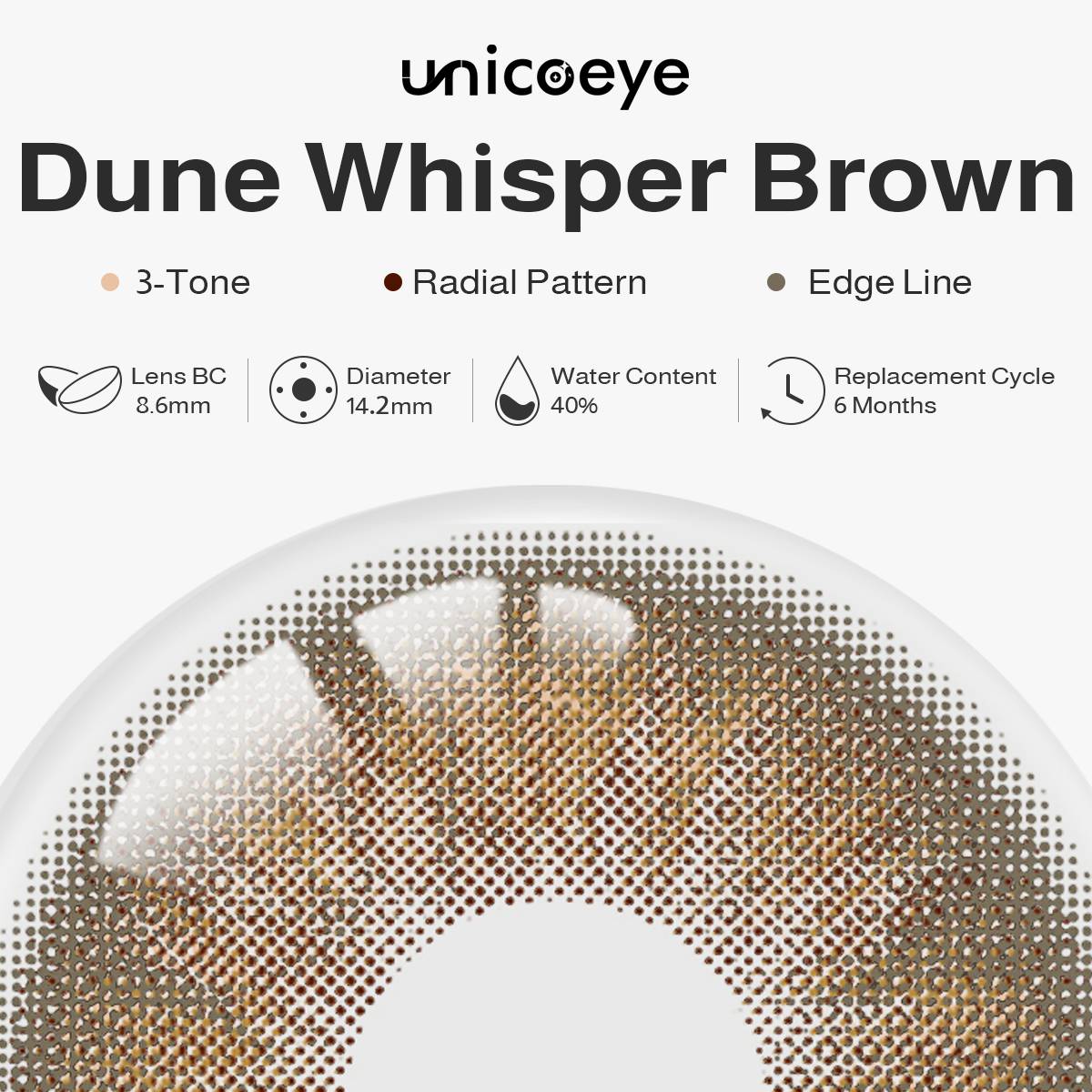 Dune Whisper Brown 6 Month Contact Lenses | 2 Pcs