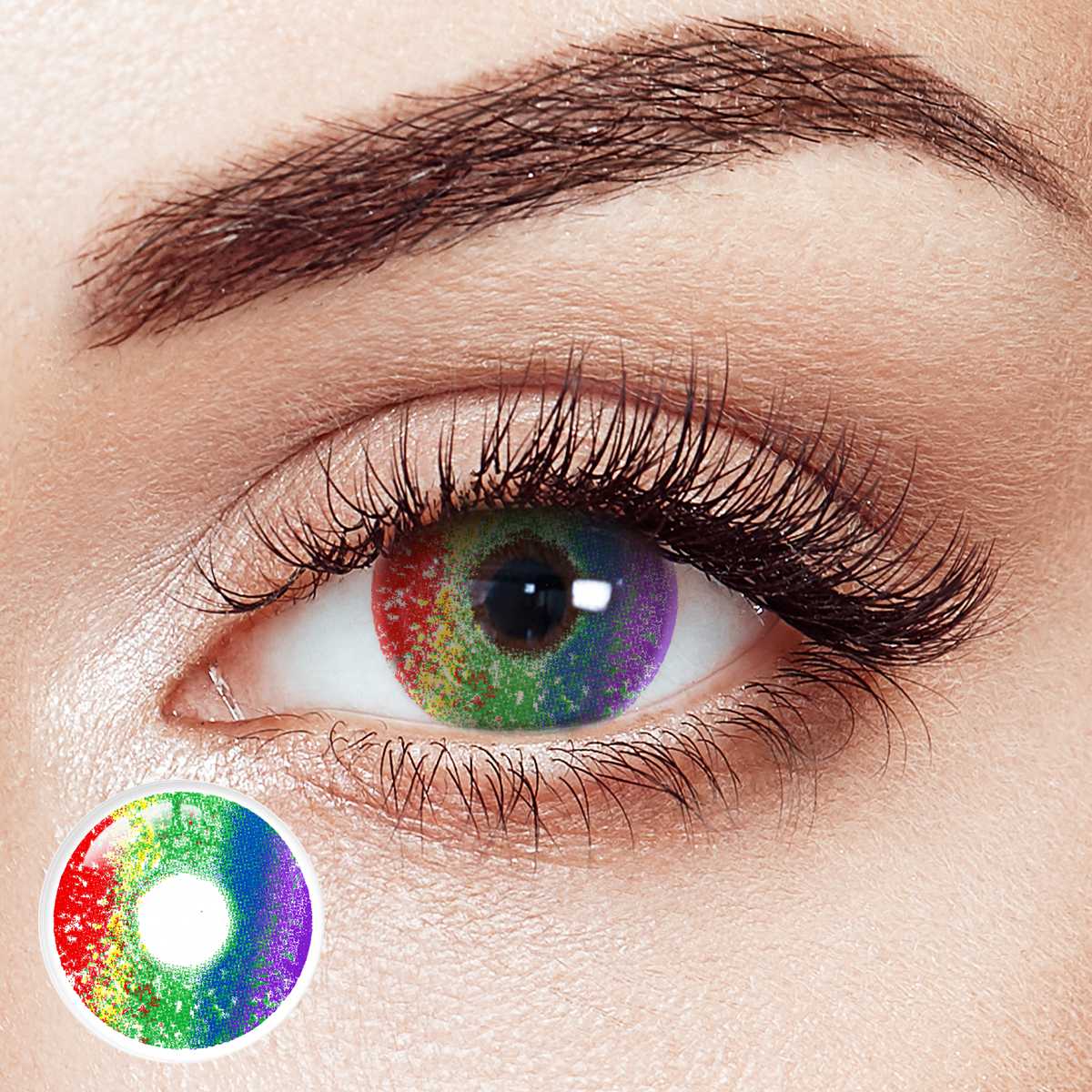 Prismatic Muse Rainbow Costume Yearly Contact Lenses | 2 Pcs