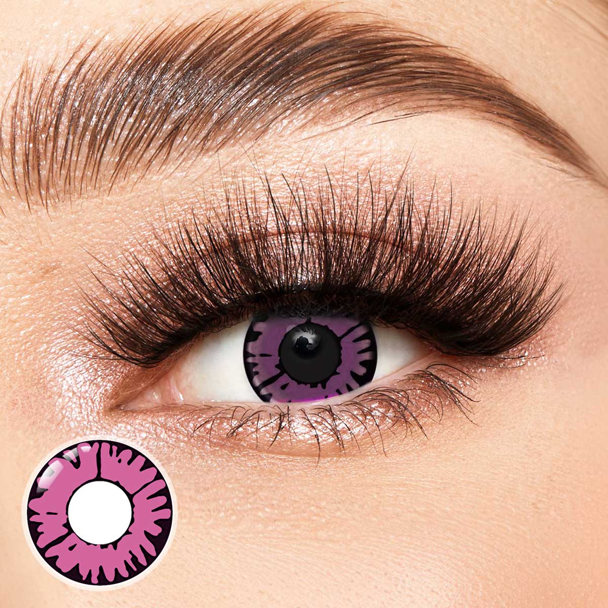 Enchanted Pink Costume Yearly Contact Lenses