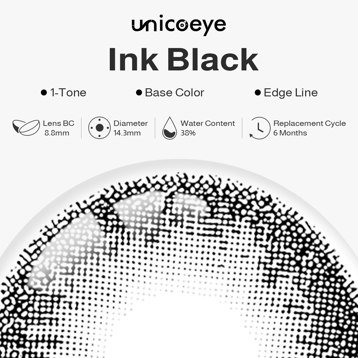 Ink Black 6 Months Contact Lenses
