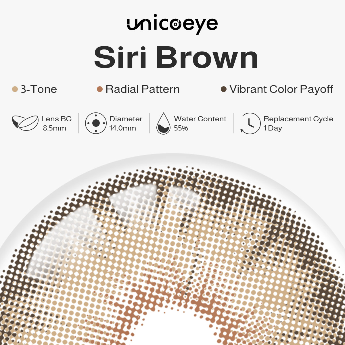 Siri Brown Daily Contact Lenses | 10 Pcs