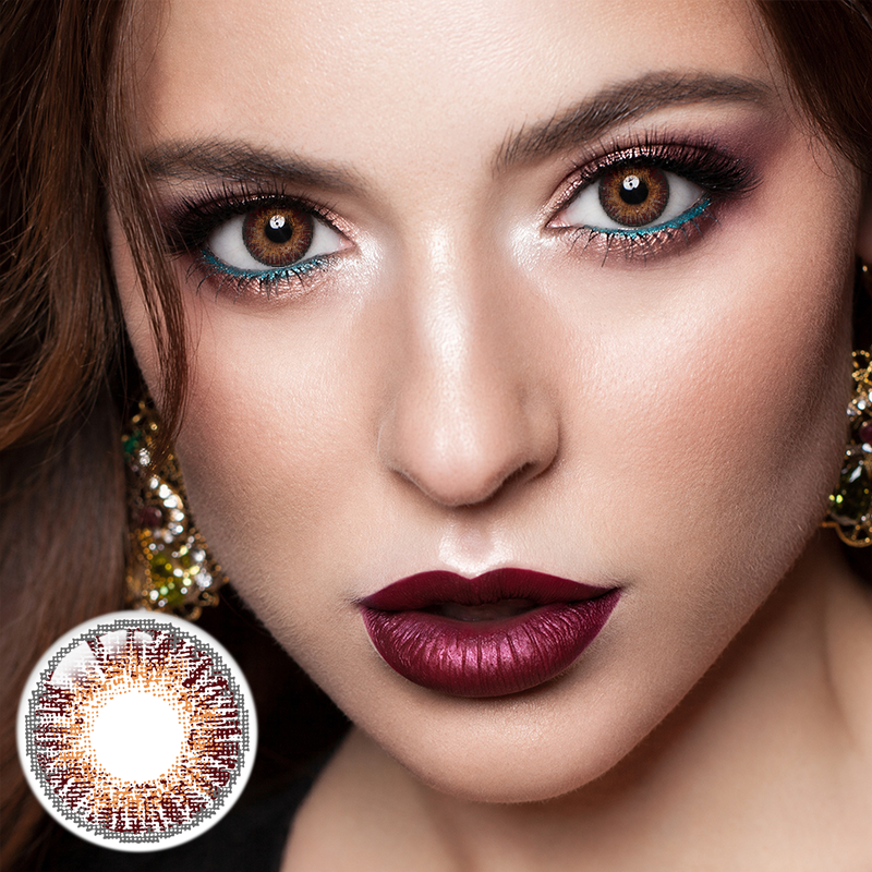 Crimson Ember Brown 6 Months Contact Lenses | 2 Pcs