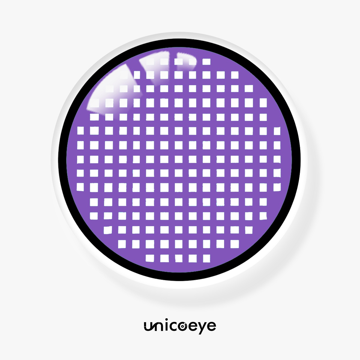 Pixel Grid Purple Sclera 17mm Costume 6 Month Contact Lenses | 2 Pcs