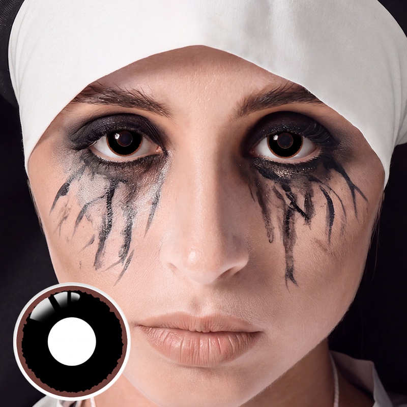 Crimson Maw Black Costume Yearly Contact Lenses | 2 Pcs