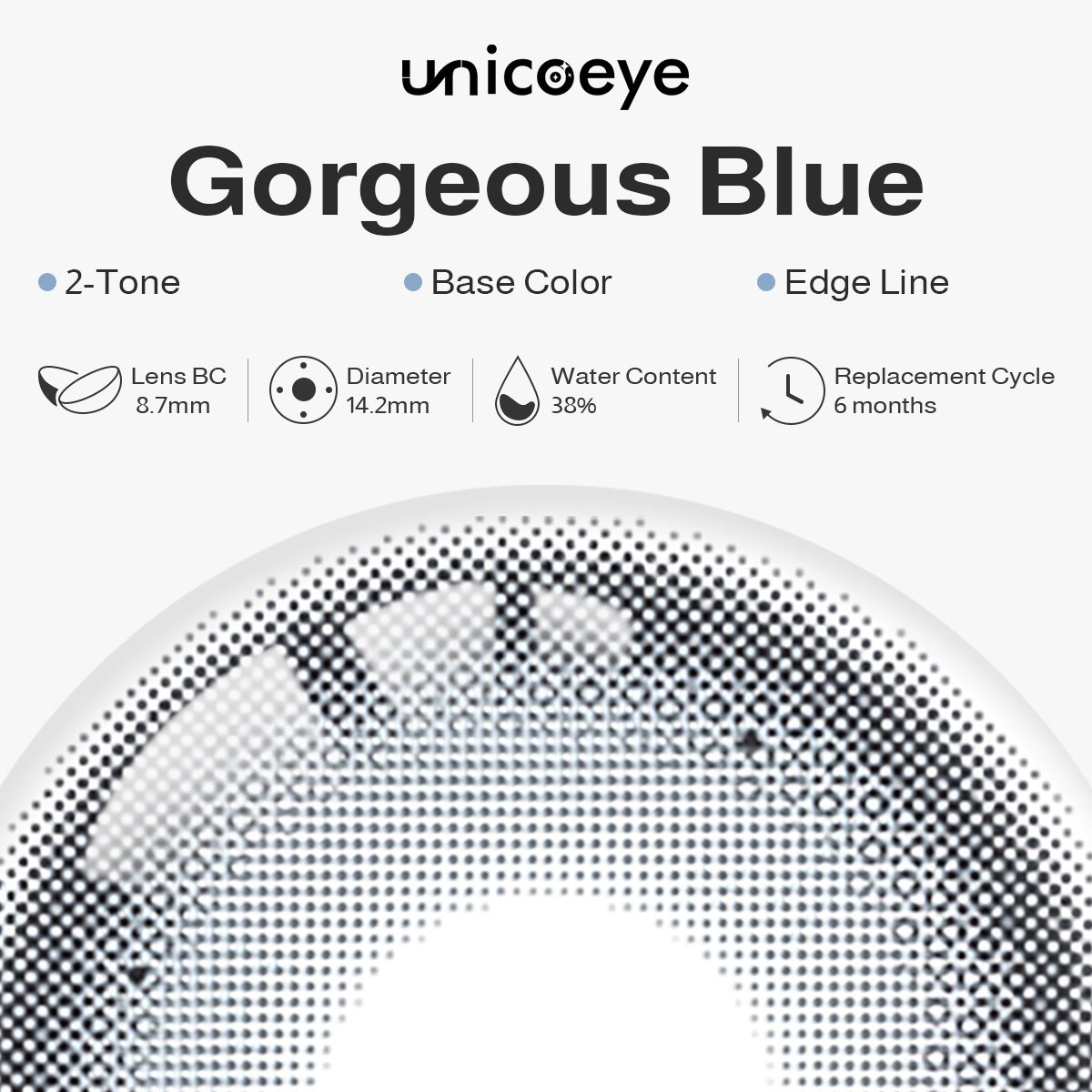 Gorgeous Blue 6 Months Contact Lenses | 2 Pcs