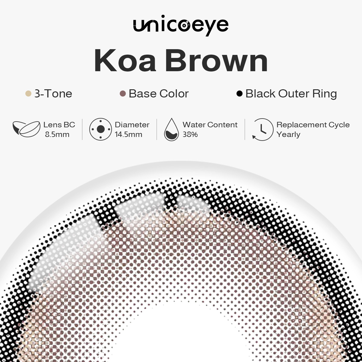 Koa Brown Yearly Contact Lenses