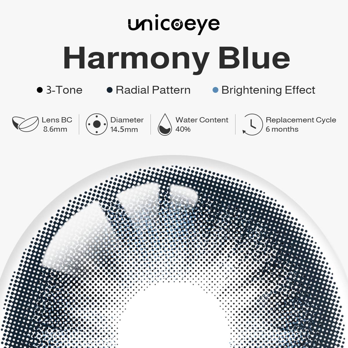 Celestial Harmony Blue 6 Month Contact Lenses | 2 Pcs