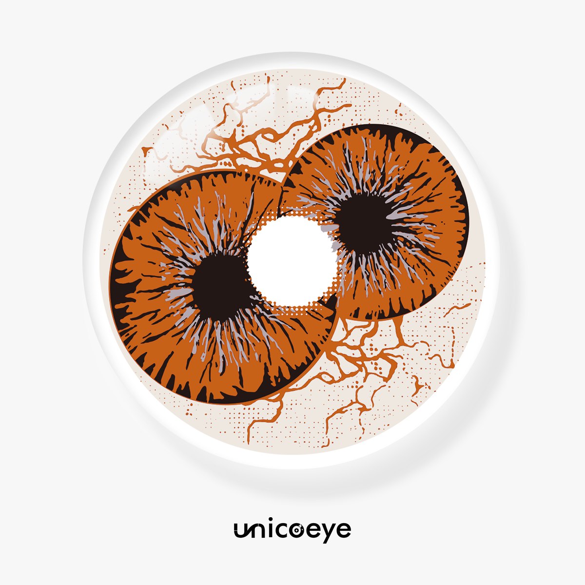 Inferno Twins Brown Costume Yearly Contact Lenses | 2 Pcs