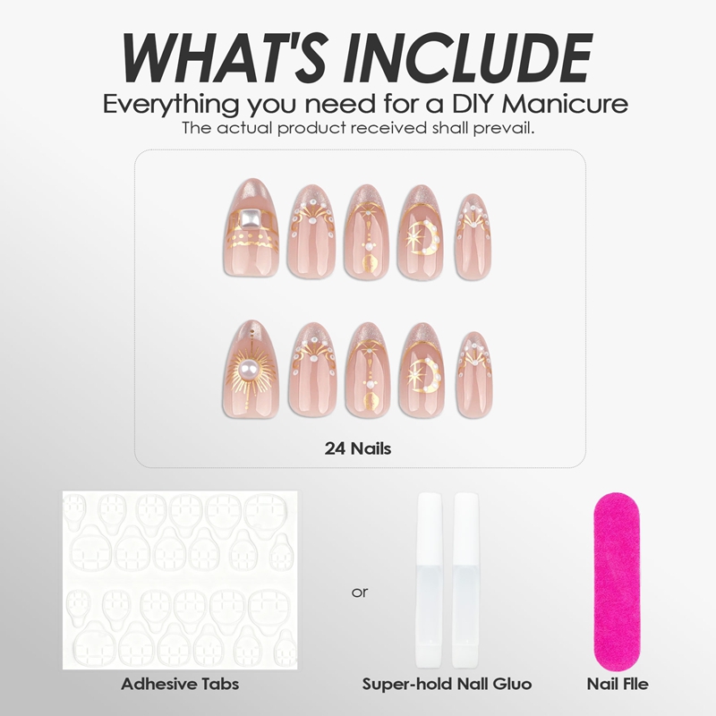 Moon Treasure Gold Nails