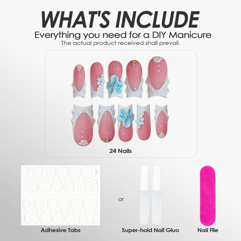 Cloud Garden Blue Nails