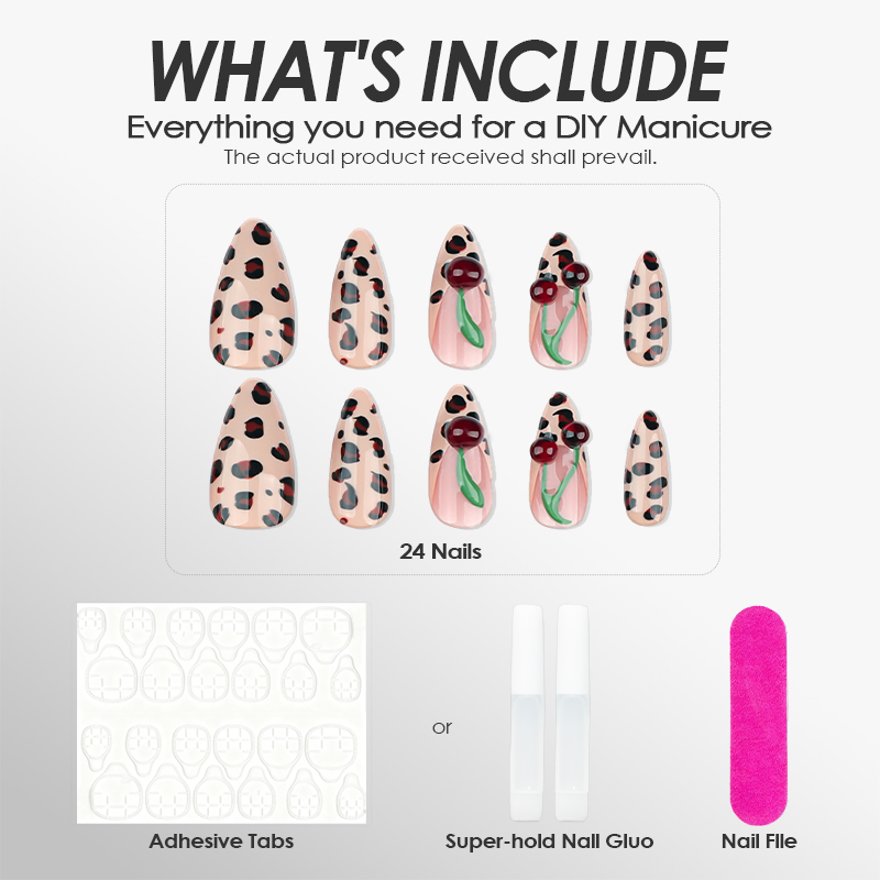 Wild Cherry Multicolor Nails