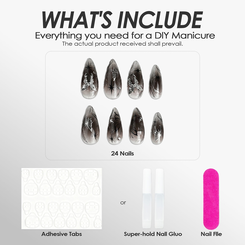 Night Sparkle Black Nails