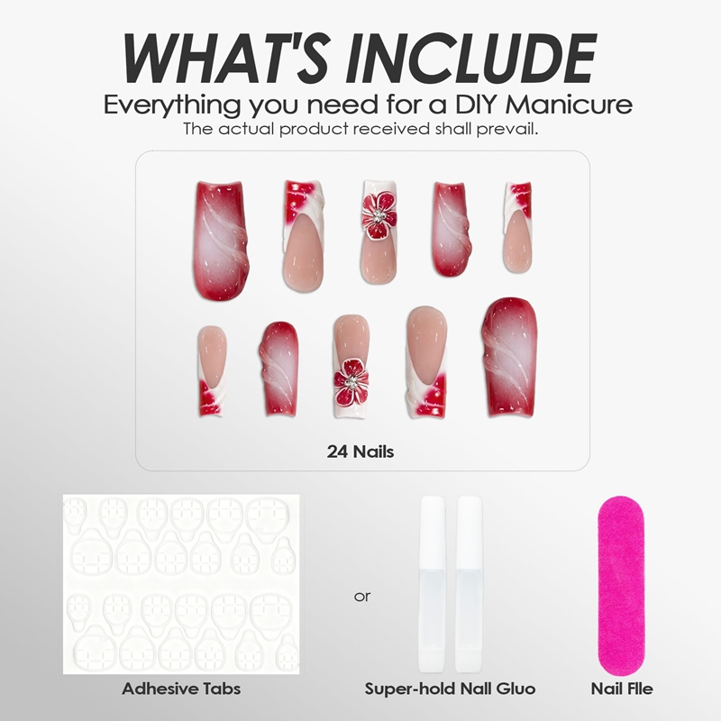 Garden Rose Red Nails