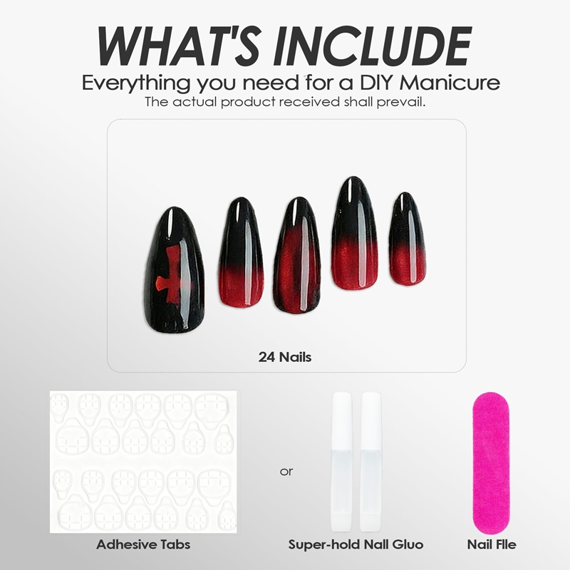 Dark Mystique Red Nails