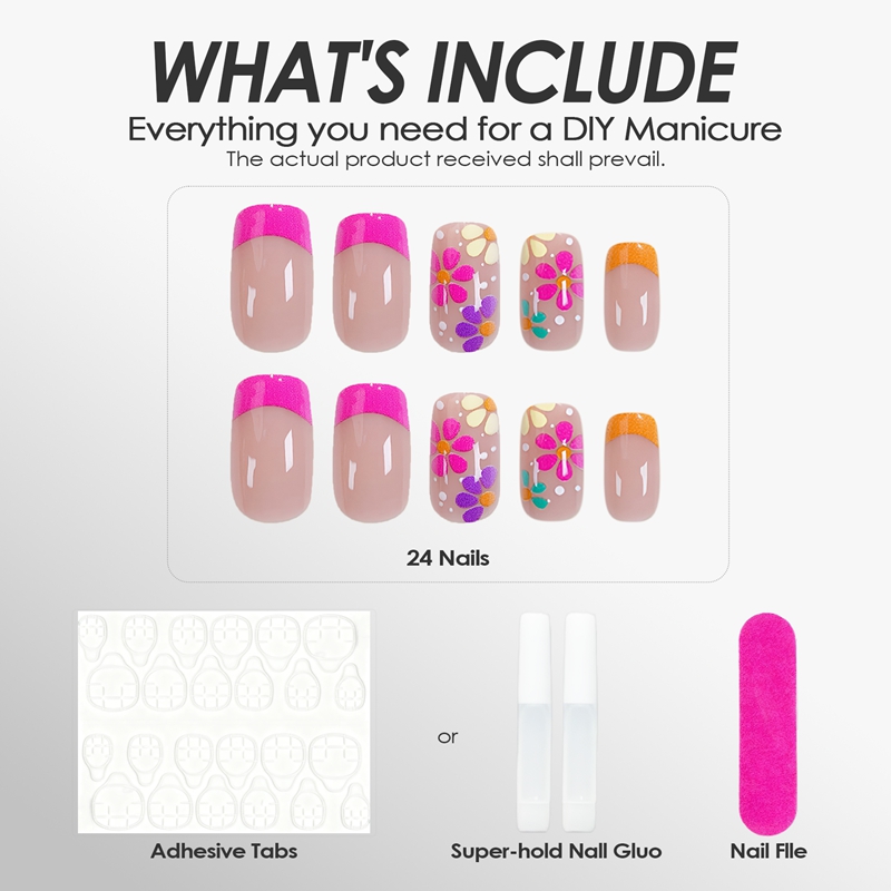Floral Fiesta Multicolor Nails