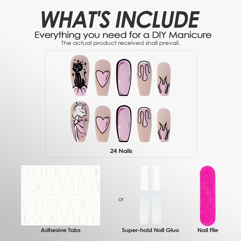 Kitty Canvas Pink Nails