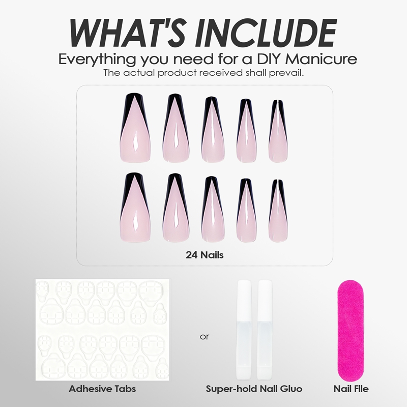 Gothic Outline Black Nails