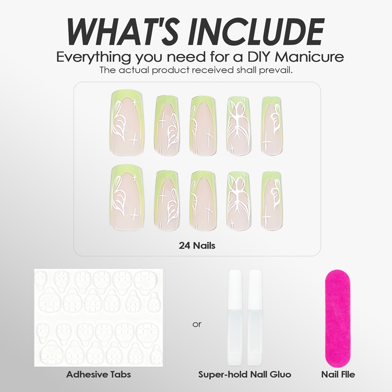 Spring Papillon Green Nails