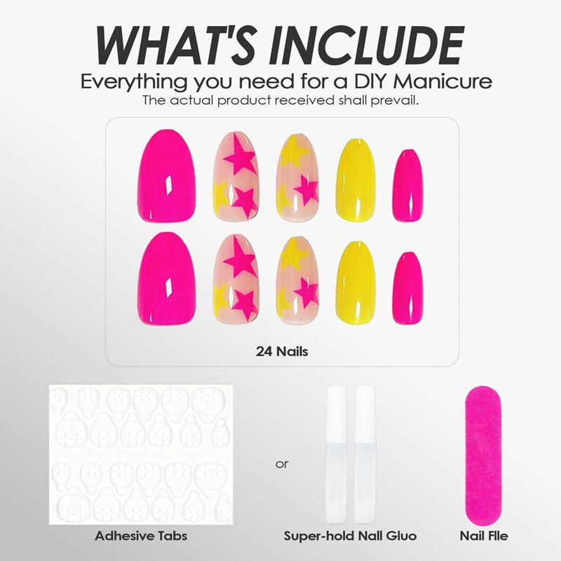 Stellar Neon Multicolor Nails