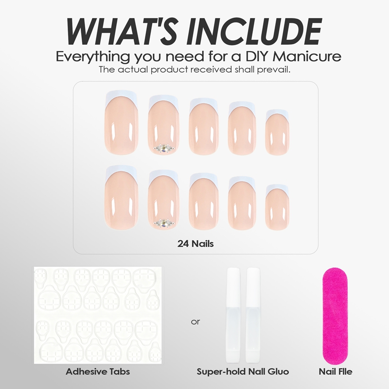 Diamond Frost Pink Nails