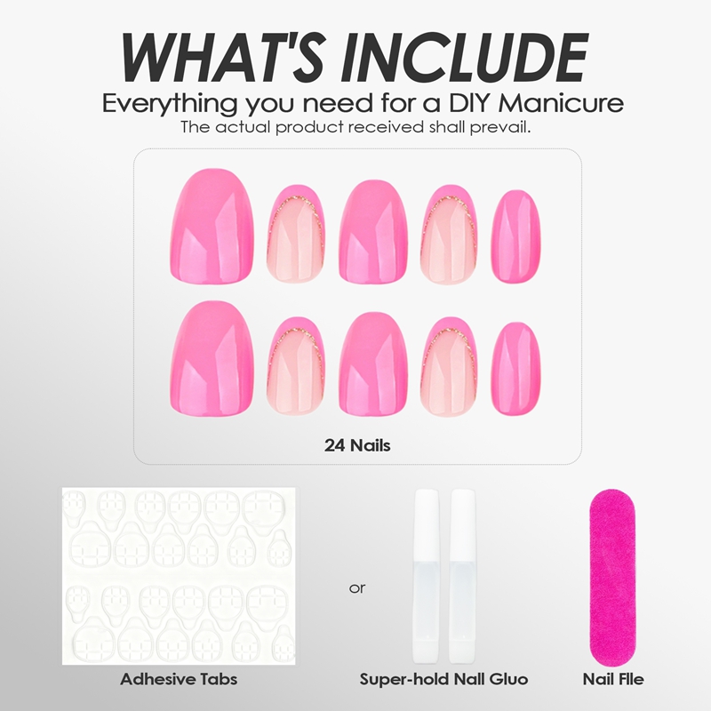 Classic Rouge Pink Nails