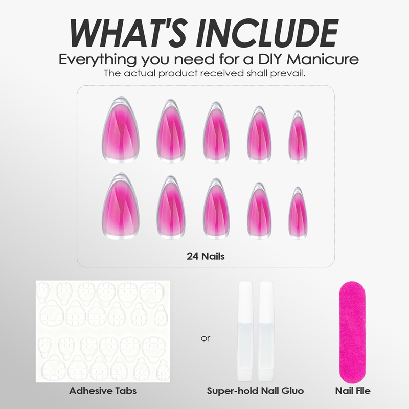 Silver Flow Pink Nails