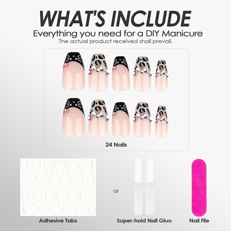 Cool Kitty Pink Nails