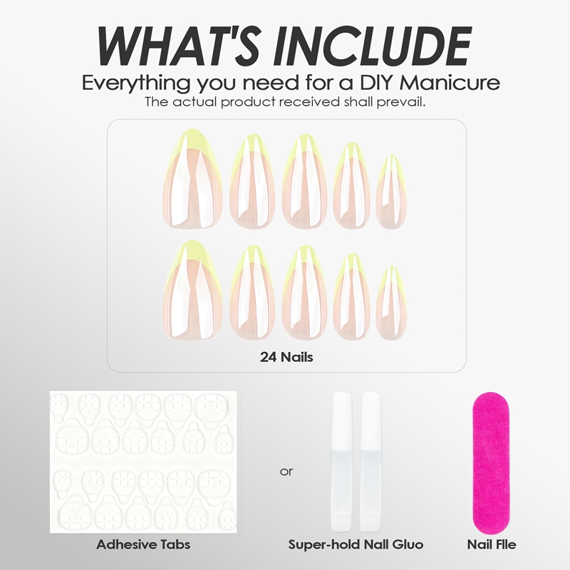 Lemon Trim Yellow Nails