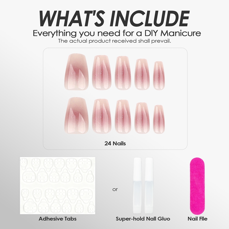 Peach Haze Pink Nails