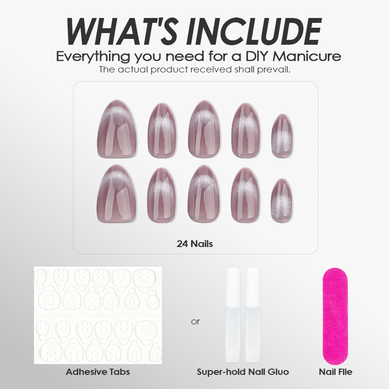 Moonlit Satin Gray Nails