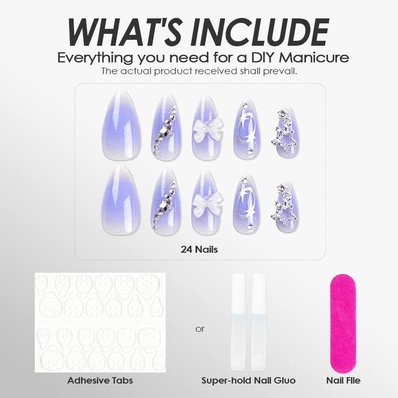 Starlight Purple Nails