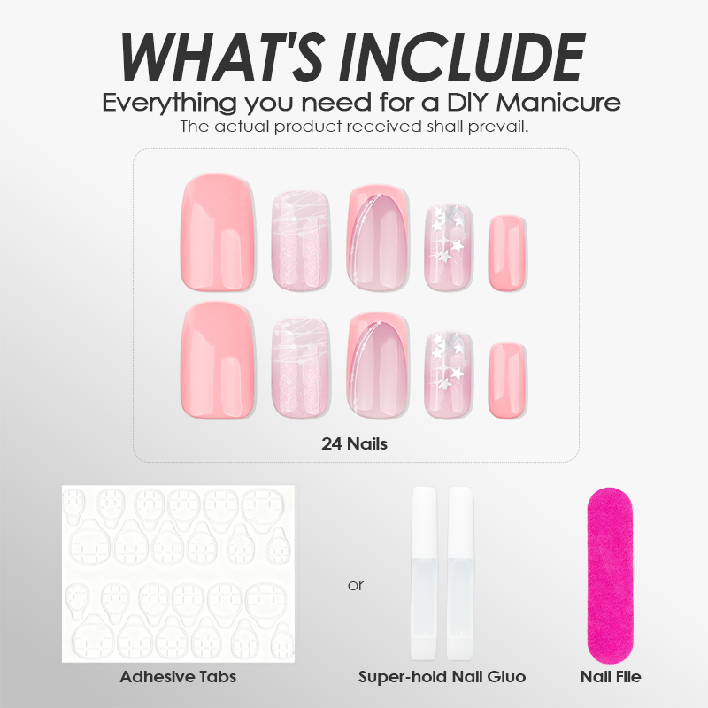 Astral Glow Pink Nails