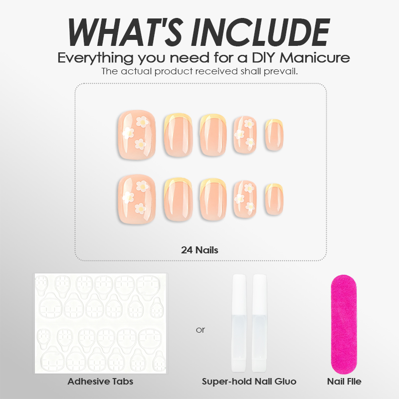 Fresh Flowers Pink Nails