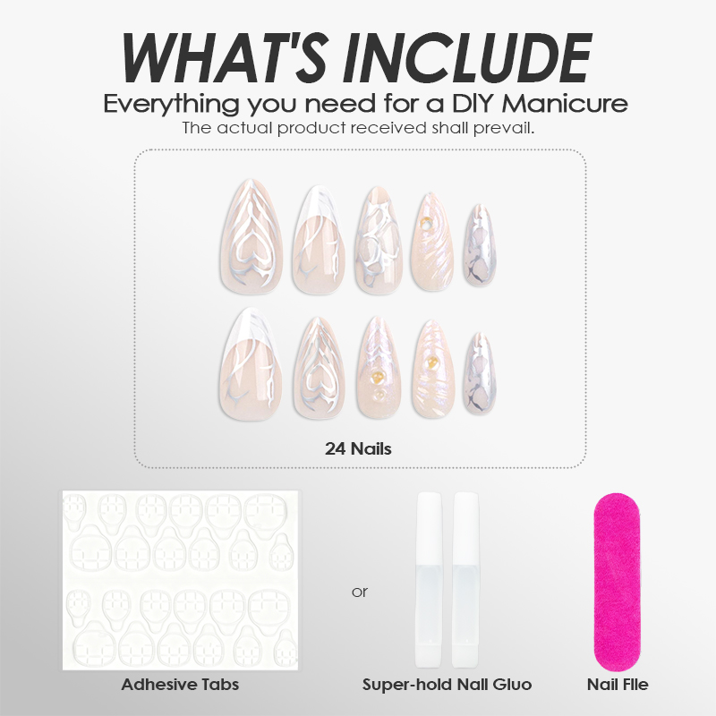 Water Ripples Silver Nails