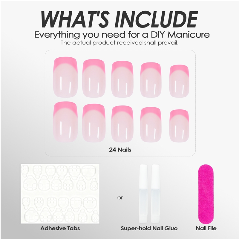 Pure Dark Pink Nails