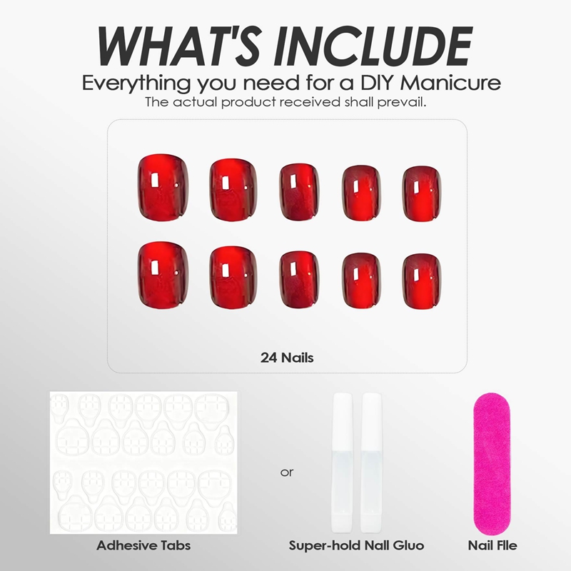 Ruby Glaze Wine Red Nails