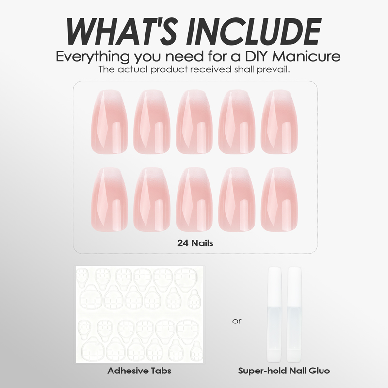 Clean Gradient Pink Nails