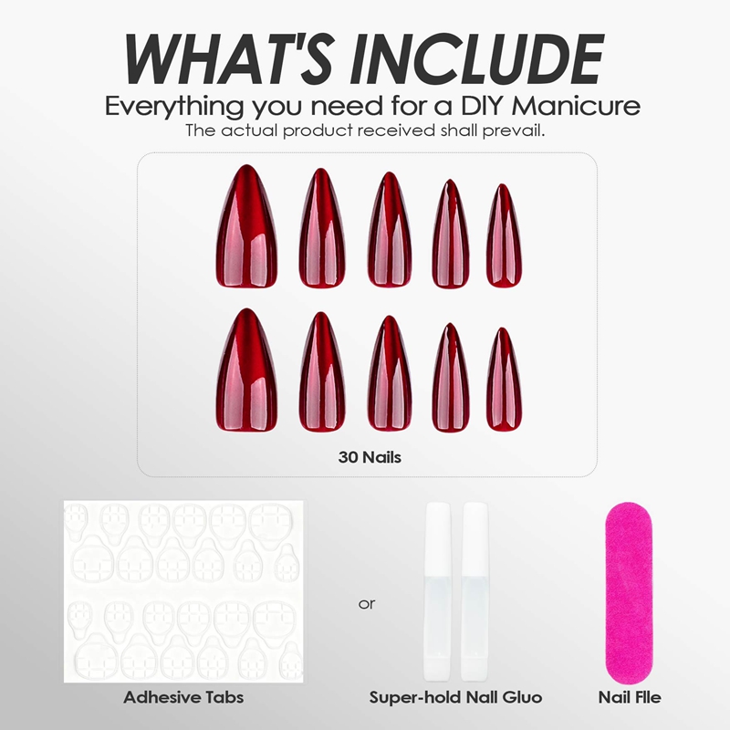 Cat Eye Wine Red Nails