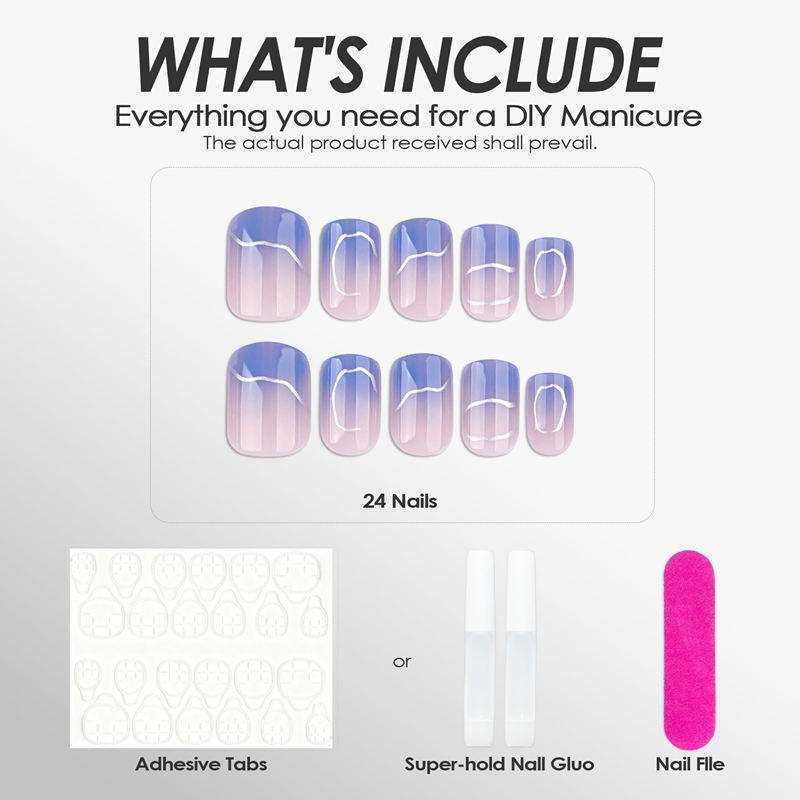 Starlit Path Blue Nails