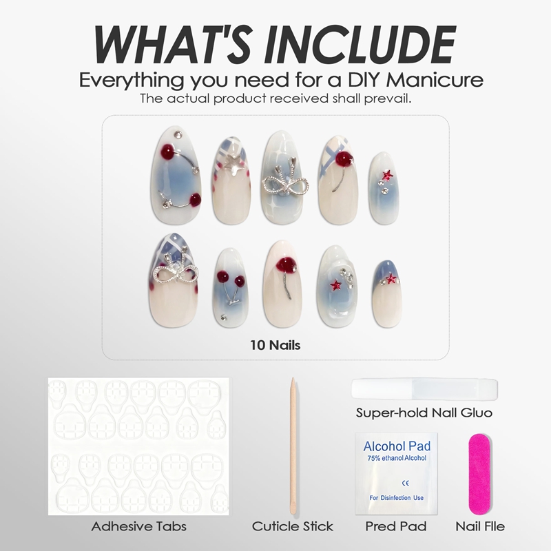 Coastal Cherry White Nails